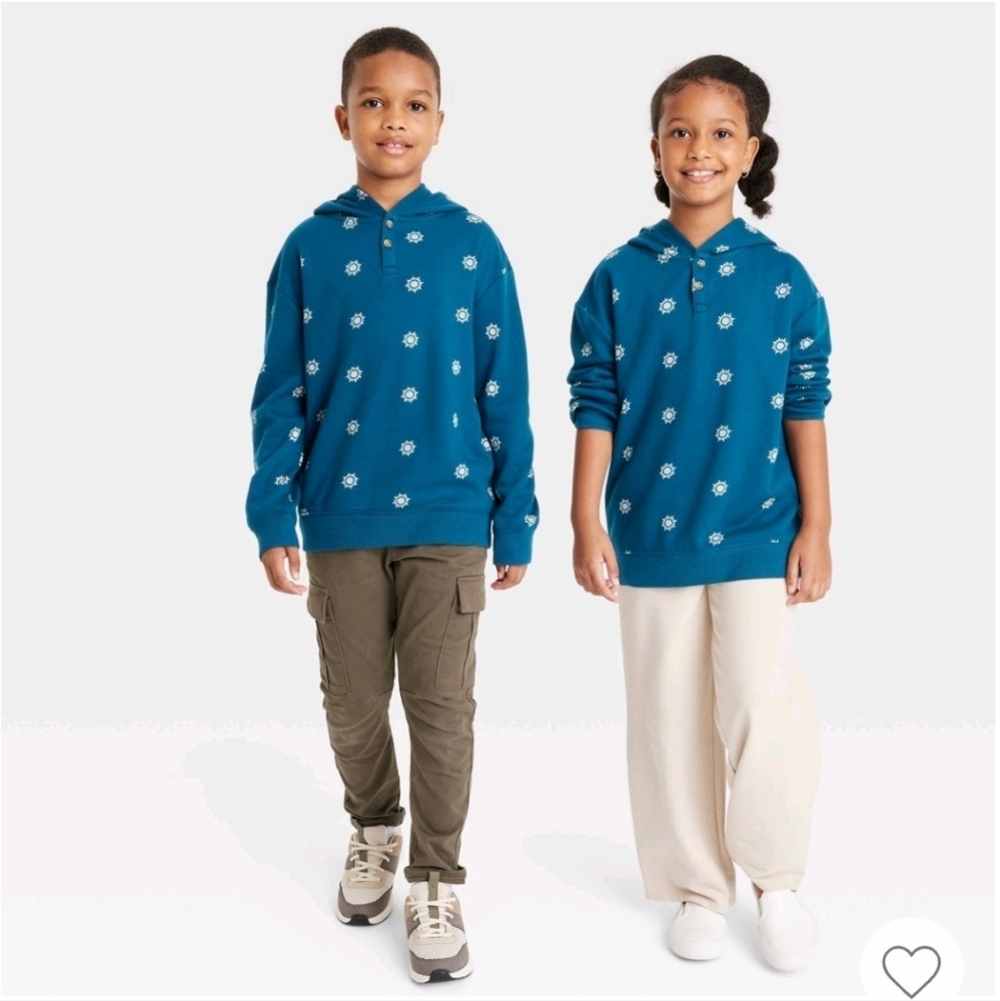 Unisex Latino Heritage Month Kids' Hoodie Sweatshirt - Blue M (8)